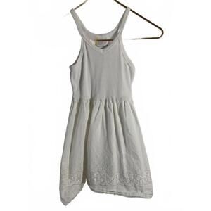 Hanna Andersson Girls White Tiered Eyelet Dress – Size Small